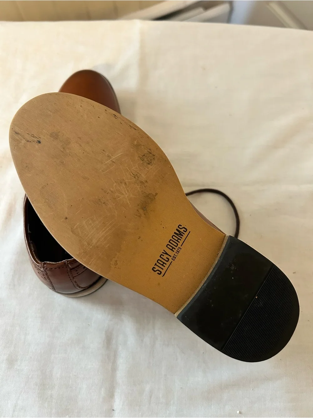 Stacy Adams Kids Dickinson Cap Toe Oxford Shoes/Cognac Brown/Size 12 M/EUC
